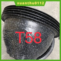 [Combo 10 chậu]Chậu nhựa trồng cây Phúc lộc thọ T58, chậu trồng sen, hoa cây cảnh,quất đào tết màu đá đen
