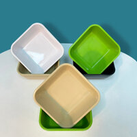 Combo 10 chiếc bát vuông đựng chè, sữa chua, bát phíp nhựa Song Long