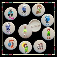 Combo 10 chiếc Huy Hiệu 5.8cm in hình Error 404 Sans Chara dễ thương cho trẻ em