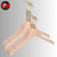 Combo 10 chiếc móc áo gỗ treo quần áo, set 10 chiếc móc kẹp quần áo người lớn treo quần áo trẻ em hàng nhập khẩu