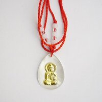 (combo 10 chiếc) Vòng đeo cổ mặt đá giọt nước hình Phật may mắn VHMART57