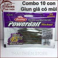 Combo 10 con mồi giả câu cá (giun giả 10cm)