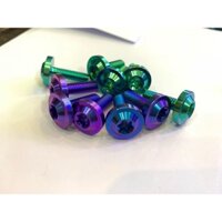 combo 10 con ốc titan gr5 6li10 6li15 6li20 5x18 sxrew 8x25 dics (combo 10pcs titanium bolt 6x10 6x15 6x20 umbrella)