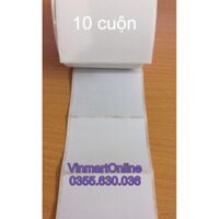 Combo 10 cuộn Decal nhiệt in tem nhãn khổ 50*50mm  cuộn 30m