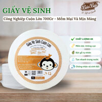 "Combo 10 Cuộn" Giấy Vệ Sinh Công Nghiệp To Lớn Bảo Bảo Tissue 700g - Mềm Mịn, Không Bụi, Tan Nhanh Trong Nước