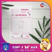 (Combo 10 cuốn) Hóa đơn bán lẻ 1 liên - Hóa đơn bán hàng kích thước a5 - Thiết kế theo yêu cầu