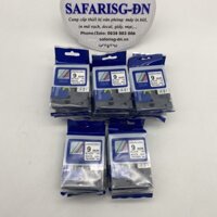 Combo 10 cuộn Nhãn TZ2-FX221 siêu dẻo - Chữ đen trên nền trắng 9mm - Hàng nhập khẩu