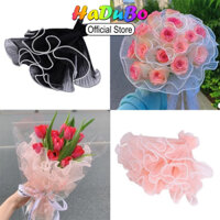 COMBO 10 Cuộn Voan ngọc bó hoa 28cm*4m, lưới voan sóng viền ngọc xếp ly - Giấy gói quà, giấy gói hoa HaDuBo 090