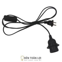 Combo 10 đây công tắc 1,8 m kèm đui đèn E27 có vành (Chưa bóng) Đèn Toàn Lợi