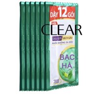 🍀🍀Combo 10 Dây Dầu Gội Clear Mát Lạnh Bạc Hà - Dây 12 gói