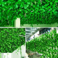 Combo 10 dây leo trang trí đủ loại, mỗi dây dài 2m2 tặng kèm 20 dây thít màu xanh - Dây lá nho