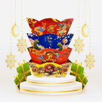 Combo 10 đế thuyền giỏ quà tết