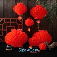 Combo 10 đèn lồng trái châu  size 40cm treo Tết, Trang trí, decor [BH: NONE]