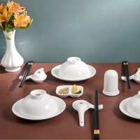 Combo 10 Đĩa Muối 2 Ngăn 3'' Sứ Long Phương - Đĩa Đựng Gia Vị Bằng Sứ Cao Cấp - BB Mart