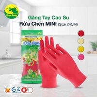 (Combo 10 Đôi) Găng Tay MINI 24CM Rửa Chén, Giặt Đồ, Lau Chùi, Làm Bếp - Găng Tay Cao Su Nam Long