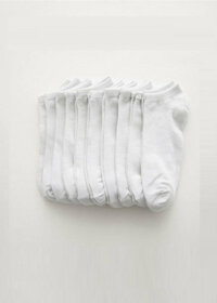 Combo 10 đôi vớ trơn ngắn màu trắng cao cấp