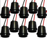 COMBO 10 Đui Đèn Đúc Cao Su E27 Trắng, Đen