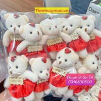 COMBO 10 GẤU BÔNG MINI ĐÁNG YÊU Bằng Bông Mềm Mại - ĐỎ - I LOVE YOU - SÉT 5 CON