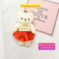 Combo 10 Gấu bông nhỏ thiết kế dễ thương - I LOVE YOU - TÍM - TÚI 10 CON