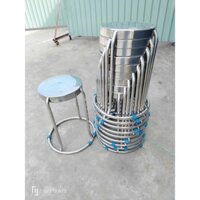 Combo 10 Ghế đẩu - ghế đôn cao 50cm (inox mặt ghế dày siêu chắc chắn, siêu bền,inox 100%