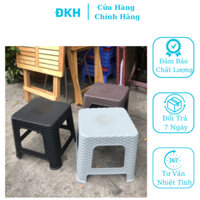 Combo 10 ghế nhựa lùn trà chanh giả mây