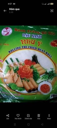 combo 10 gói bánh tráng bò bía đậu xanh 30 lá chay mặn đều dùng được.