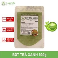 Combo 10 gói Bột Trà Xanh đắp mặt nguyên chất Organic - dưỡng trắng da, ngăn ngừa mụn - ANH TIẾN ORGANIC