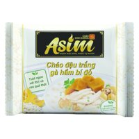 COMBO 10 Gói Cháo Ăn Liền Gấu Đỏ Asim ĐẬU TRẮNG GÀ HẦM BÍ ĐỎ 74g