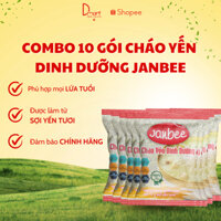 COMBO 10 Gói Cháo Yến Dinh Dưỡng Janbee Gói - Sợi Yến Tươi, Bổ Dưỡng, Tiện Lợi, Giàu Dinh Dưỡng, Tốt Cho Sức Khỏe 50gr