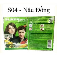 COMBO 10 GÓI Dầu gội nhuộm thảo dược SuperNova hàng Thái Lan S04 MÀU NÂU ĐỒNG