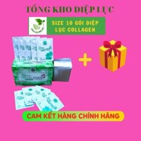 Combo 10 gói Diệp Lục Collagen Chính Hãng Giúp Da Căng Bóng, Trắng Mịn, Giảm Mụn Nám, Khô Hạn, Táo Bón, Nóng Trong