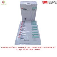 Combo 10 gói Gel bôi vecni flour chống sâu răng trẻ em 3M Clinpro White Varnish bảo vệ men răng - Hàng chính hãng 3M/Mỹ