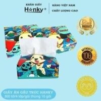 Combo 10 Gói Giấy Ăn Gấu Trúc HANKY 300 Tờ Gói 4 Lớp Siêu Dai Mềm Mại Làm Từ Bột Gỗ Tự Nhiên