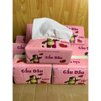 Combo 10 Gói Khăn Giấy Khô 300Tờ/Gói 4 Lớp Gấu Dâu