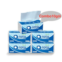 COMBO 10 GÓI KHĂN GIẤY LAU TAY ROTO- 2 LỚP/ HÀNG VIỆT NAM CHẤT LƯỢNG CAO.