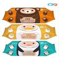 Combo 10 gói khăn giấy ướt Hàn Quốc Agi không mùi an toàn cho trẻ nhỏ và người lớn (giao màu ngẫu nhiên)