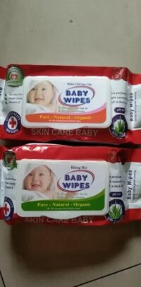 Combo 10 gói Khăn Giấy Ướt Baby hương dịu nhẹ (gói 80gr)- khan giay uot