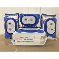 COMBO 10 GÓI KHĂN ƯỚT BABY 125 TỜ KHÔNG MÙI- TẶNG 10 CÁI KHẨU TRANG