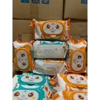 COMBO 10 GÓI KHĂN ƯỚT BABY 3T KHÔNG MÙI VẢI KHỔ LỚN TẶNG 10 KHẨU TRANG