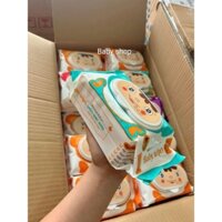 Combo 10 gói khăn ướt Baby Wipes 650g (bao bì phối nhiều màu) khổ vải 18 x 25