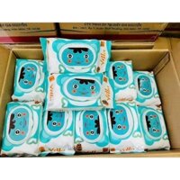 Combo 10 gói Khăn ướt Villa không mùi an toàn cho bé 625g màu nhẫu nhiên