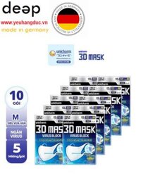 Combo 10 Gói Khẩu Trang Unicharm 3D Mask Virus Block DEEP33 www.yeuhangduc.vn sẵn sàng cho bạn