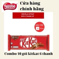 combo 10 gói Kitkat socola gói 6 thanh 119g date mới