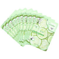 Combo 10 Gói Mặt Nạ Dưỡng Ẩm Và Làm Trắng Da 3W Clinic Fresh Cucumber Jelly Mask Sheet Chiết Xuất Dưa Leo 23ml x 10 - Hàn Quốc Chính Hãng