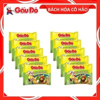 COMBO 10 GÓI MÌ CHAY RAU NẤM MUSHROOM VEGETARIAN NOODLE WATER INSTANT GẤU ĐỎ
