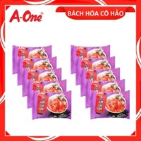 COMBO 10 GÓI MÌ HƯƠNG VỊ KIM CHI TÔM KOREA KIM CHI WITH SHRIMP FLAVOR INSTANT NOODLES A-ONE