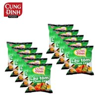 COMBO 10 GÓI MÌ KHOAI TÂY HƯƠNG VỊ LẨU TÔM CHUA CAY SOUR AND SPICY SHRIMP HOT POT FLAVOUR INSTANT NOODLES CUNG ĐÌNH