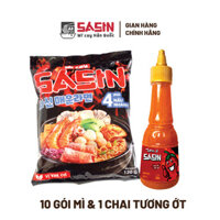 Combo 10 gói mì Sasin vị kim chi + 1 chai tương ớt Sasin BSET0083