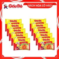 COMBO 10 GÓI MÌ TÔM VÀ GÀ SHRIMP AND CHICKEN WATER NOODLE INSTANT GẤU ĐỎ