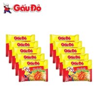 COMBO 10 GÓI MÌ TÔM VÀ GÀ SHRIMP AND CHICKEN WATER NOODLE INSTANT GẤU ĐỎ